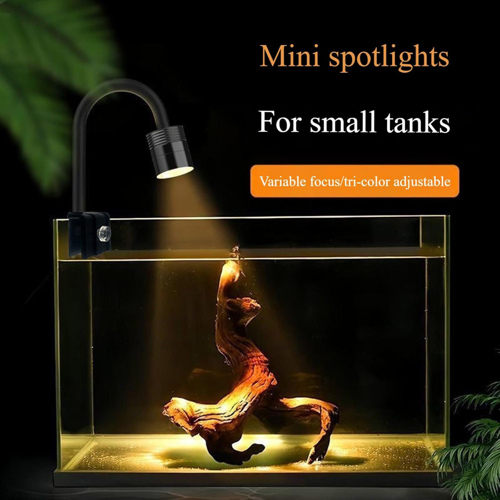 LED Aquariums Light for Freshwater Fishtanks Focused Beam Aluminum Housing Efficient Waterproof Lighting Essentia