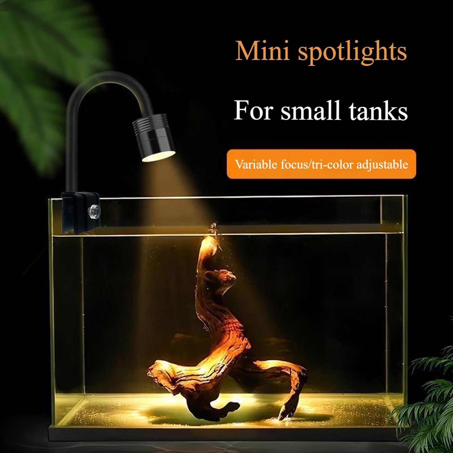 LED Aquariums Light for Freshwater Fishtanks Focused Beam Aluminum Housing Efficient Waterproof Lighting Essentia