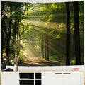 Fabric 9x6ft Forest Photo Backdrop Green Tree Nature Scenery Backdrop Jungle Landspace Sunshine Woodland Photography Background Enchanted Forest Wallpaper Birthday Party Photo Props