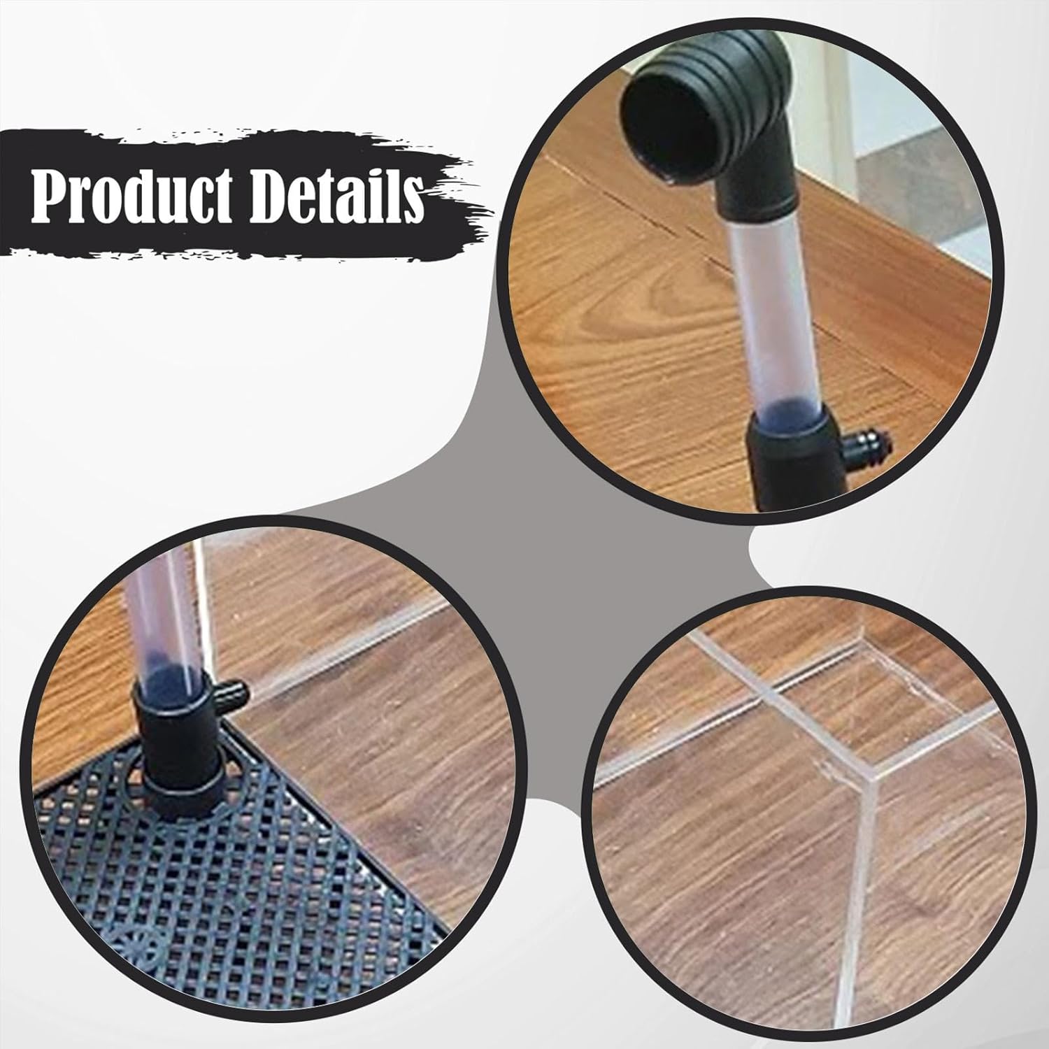 Acrylic Undergravel Box with Hose, Suitable for and Fish Aquariums
