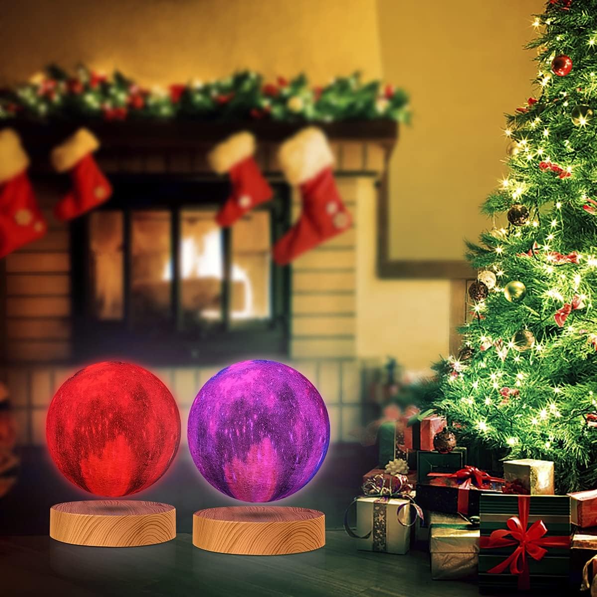 VGAzer Levitating Moon Lamp 5.9 Inch 16 Colors Galaxy Moon Lamp 3D Moon LED Light with Remote Control for Unique Gifts,Room Decor,Night Light,Office Desk Toys