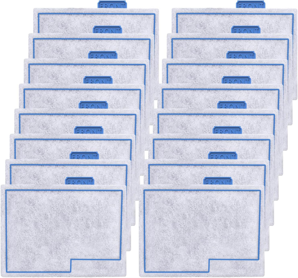 16 Pack Small Filter Cartridge Compatible with Aqueon, Aquarium Fish Tank Filter Cartridges Replacement for QuietFlow E Internal Power Filter Size 10 and Minibow Aquarium Filters Size 1/2.5/5 Gallon