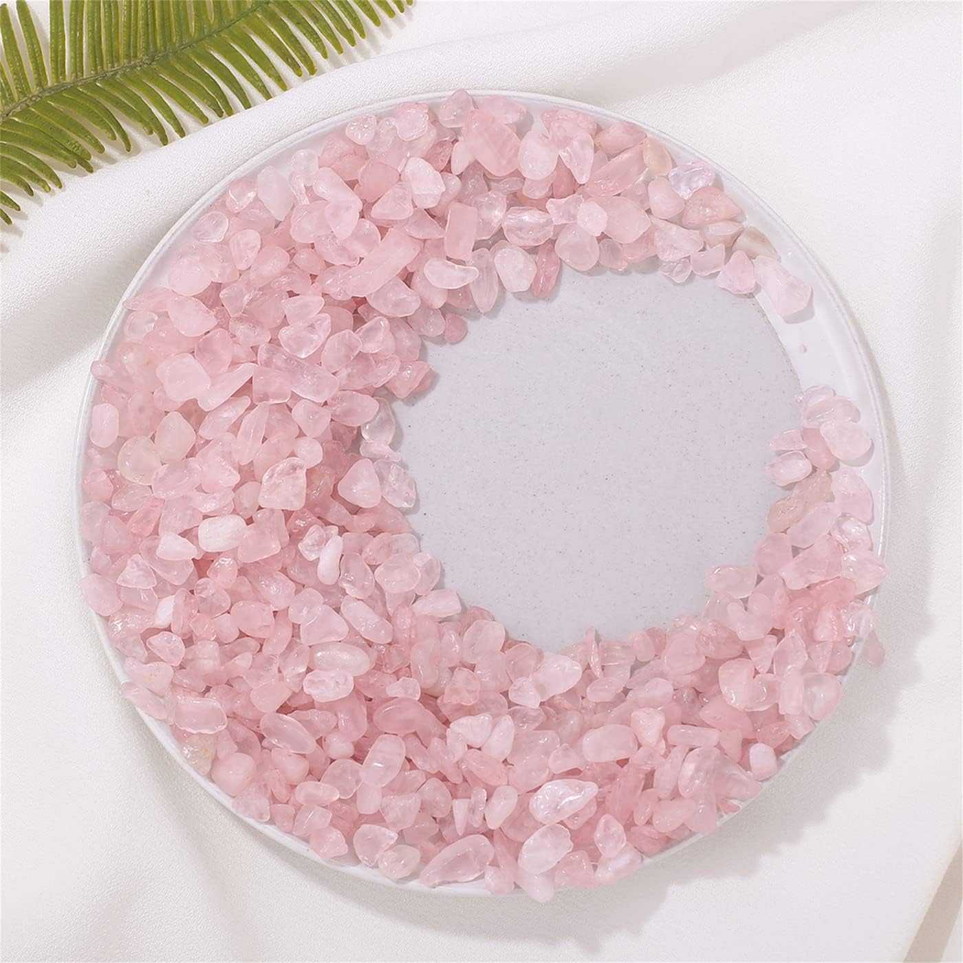 1lb Rose Quartz Aquarium Gravel Rocks Natural Tumbled Healing Crystal Chips Bulk Gemstones Tumbled Crushed Stones for Fountain Vase Filler Planters Decorative Fish Tank Potted Reiki Energy Balancing
