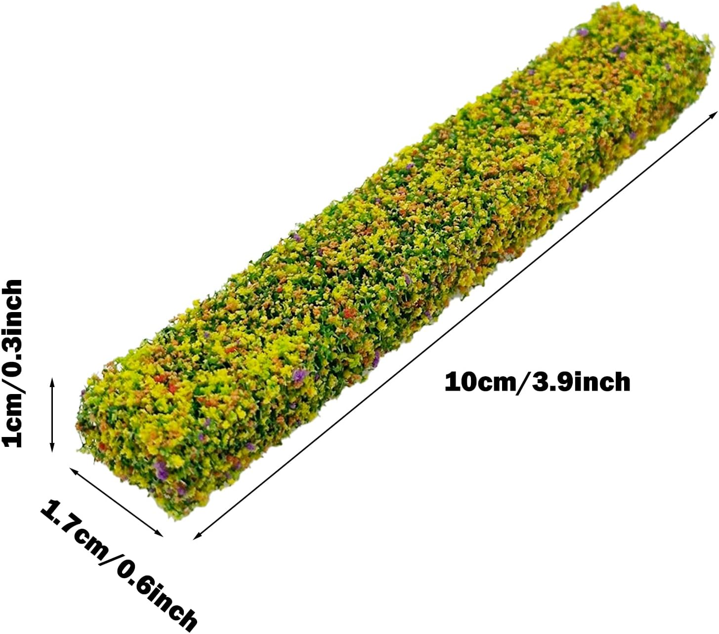 Woohome 7 Color Miniature Shrub Strips Static Grass Tuft Static Shrub Vegetation Groups DIY Miniature Colorful Flower Cluster for DIY Model Train Landscape Railroad Scenery