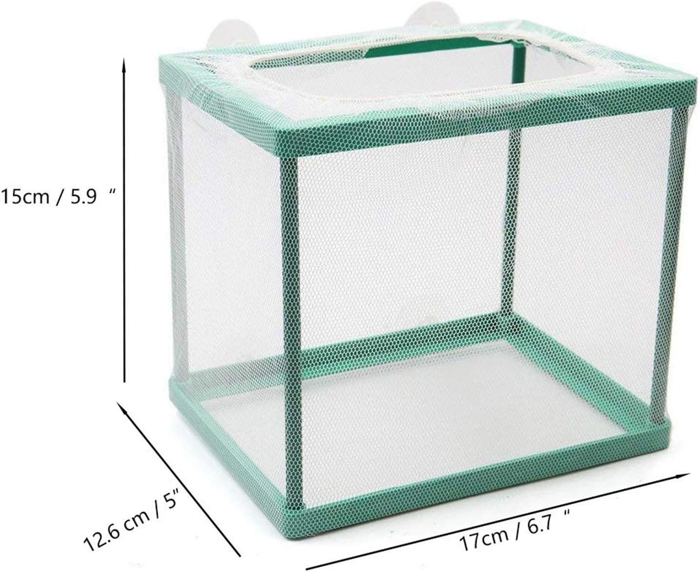 COMOK Fish Hatchery Breeder Box Aquarium Separation Net Nylon Incubator Mesh Fish Breeding Tanks Isolation Box Green Square