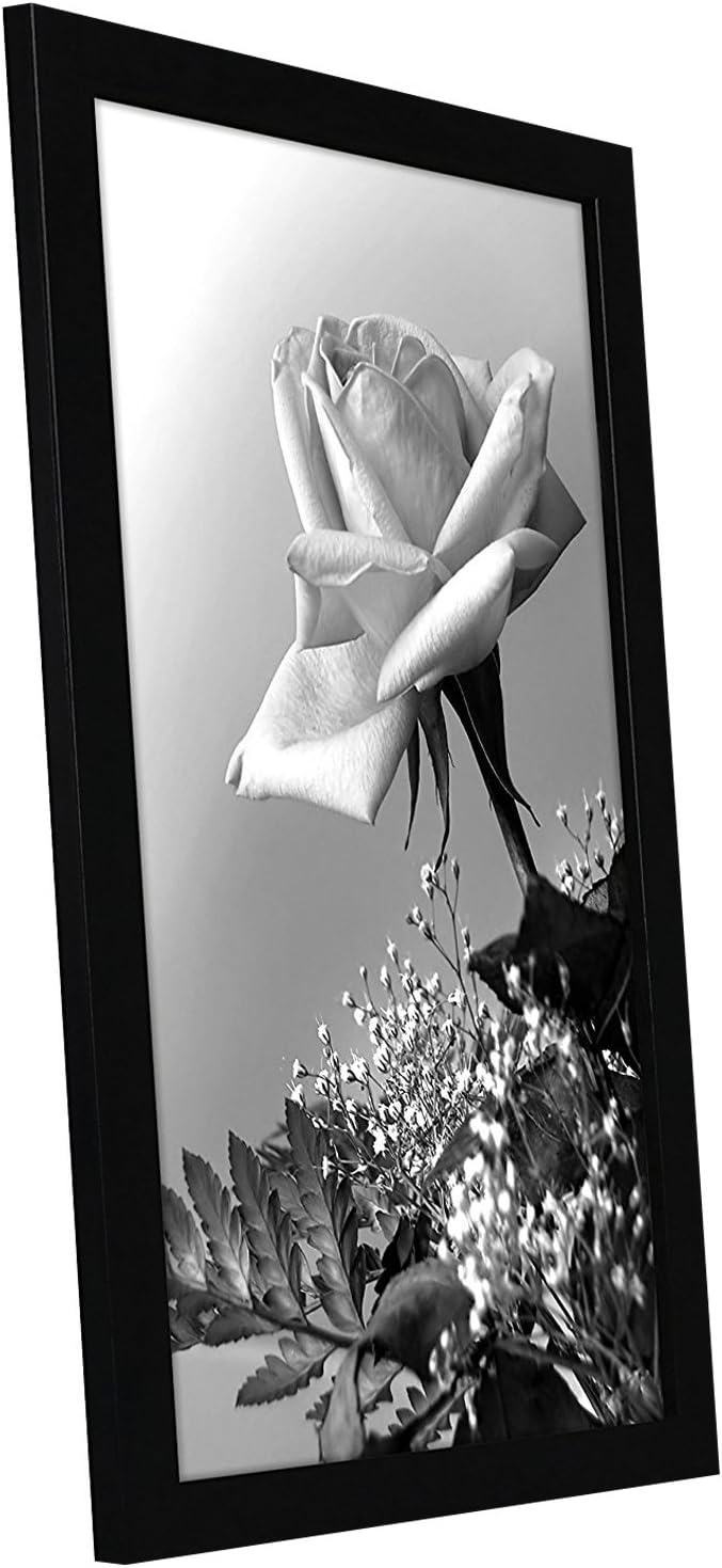 Americanflat 12x18 Poster Frame with Polished Plexiglass - Black Picture Frame - Wide Photo Frames Made of Engineered Wood for Vertical or Horizontal Wall Display - Epic Collection - Black
