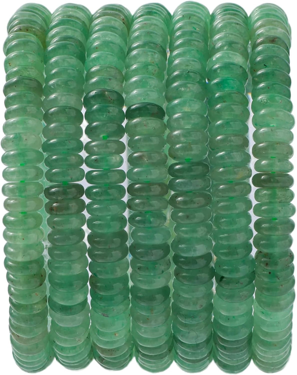 Natural Green Aventurine Disk Stone Spacer Beads 6x2mm 38cm/str Flat Rondelle Loose Semi Gemstone Caps for Making Bracelets Necklace