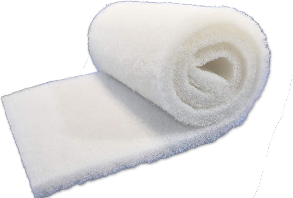 Beige Coarse Filter Media, 2" Thick, 14" x 56" Roll, Perfect for Aquariums, Ponds or Water Gardens, Made in USA