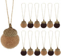 12pcs Felt Acorn Ornaments for Woodland Christmas Tree Mini Realistic Brown Handmade Acorns for Decorations Seasonal Trees Farmhouse Mantel Wall Decor