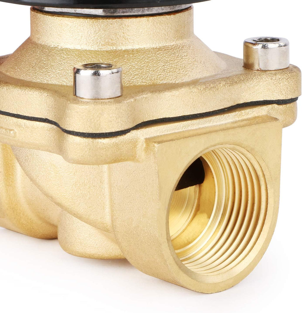 U.S. Solid 3/4" Brass Electric Solenoid Valve 110V AC Normally Closed Non-potable Water, air, Diesel