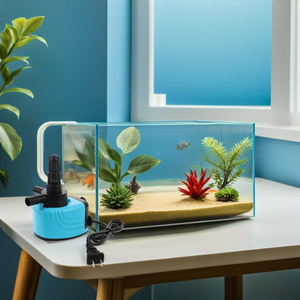 Angoily Silent Aquarium Oxygen Pump with Wave Maker and Water Circulation Compact Submersible Fish Tank Pump for Quiet Operation and Efficient Oxygenation in Freshwater and Saltwater Tanks