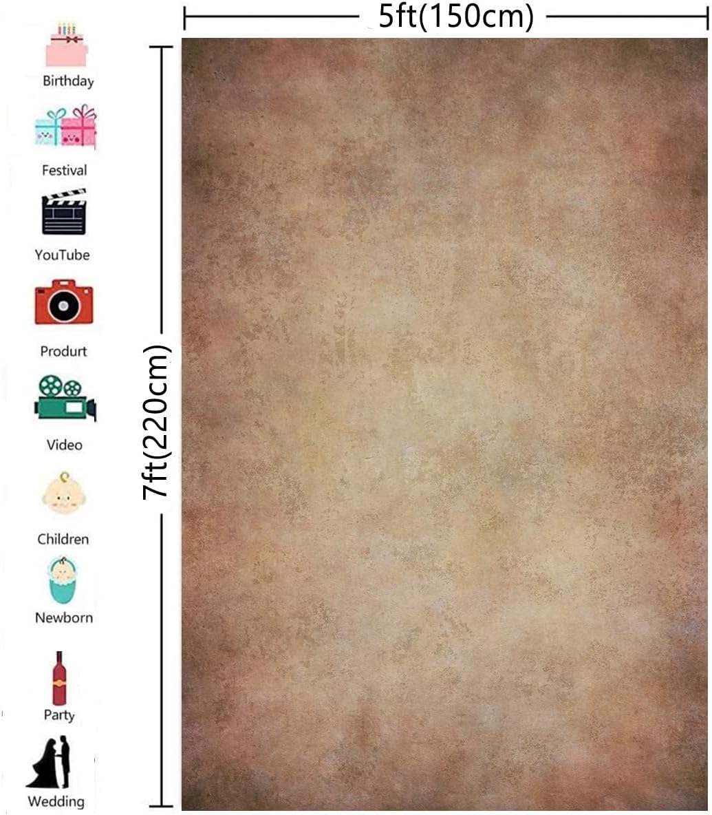 5x7ft Brown Rust Abstract Photography Backdrops Mottled Background