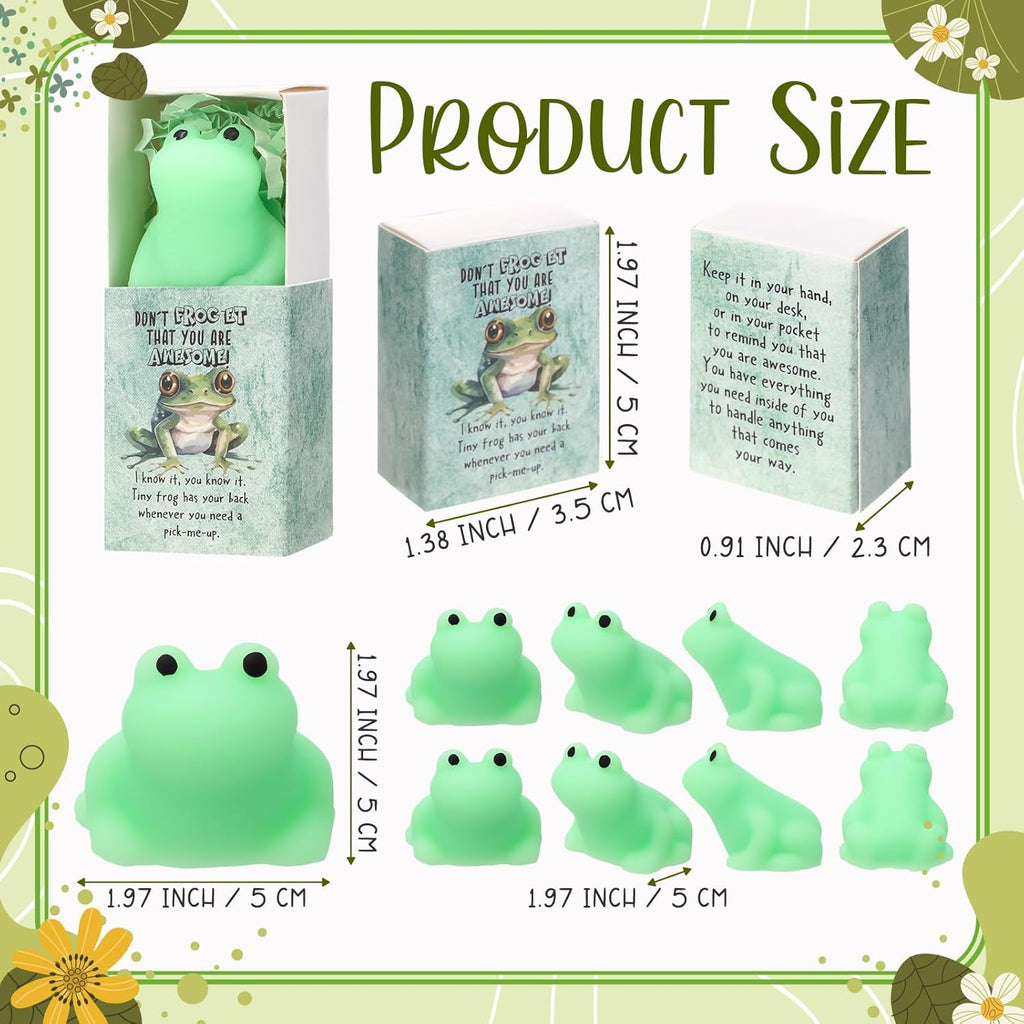Wettarn 24 Sets Appreciation Gifts Frog Stress Balls with Support Gift Boxes You Are Awesome Positive Party Favors for Employee Coworker Friend Office Stress Relief Toys Desk Decor
