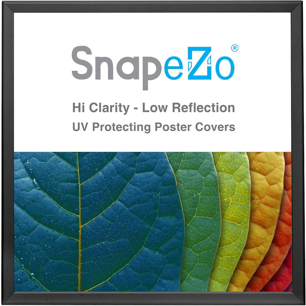 SnapeZo Poster Frame 36x36, Black, 1.25 Inch Aluminum Profile, Front-Loading Snap Frame, Wall Mounting, Professional Series
