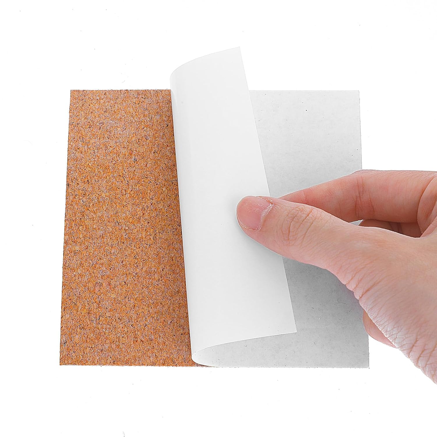 Xindojuz 16 PCS Cork Backing for Coasters, Self-Adhesive Cork Sheet Bulk, Mini Wall Board Corks on Tiles Bottom for Thin Drink Coasters Cup Mats DIY Crafts Making Decorations (4x4 Inches)