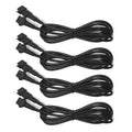 4 Pcs 60 Inch 4 Pin Extension Cord Cable for RGB Motorcycle Light, Wire for Truck Rock LED Kit, Cable for NEON Accent Underglow