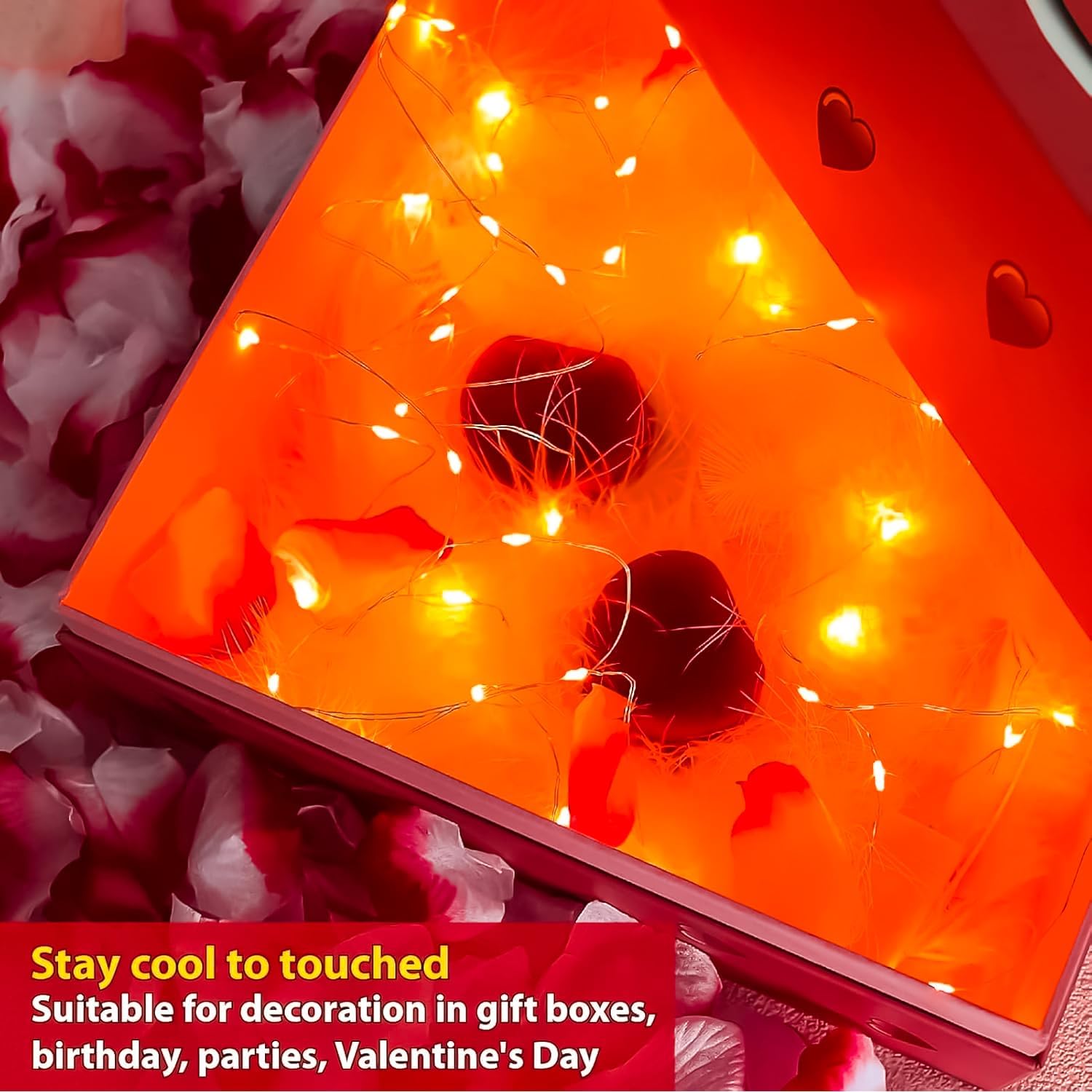 HXWEIYE 12 Pack 7ft 20LED Orange Fairy Lights Battery Operated for Mason Jar DIY Wedding Party Bedroom Patio Christmas Décor