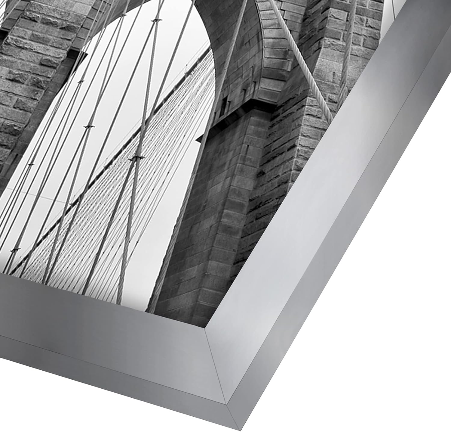 Americanflat 20x30 Poster Frame with Polished Plexiglass - Silver Picture Frame - Wide Photo Frames Made of Engineered Wood for Vertical or Horizontal Wall Display - Epic Collection - Silver