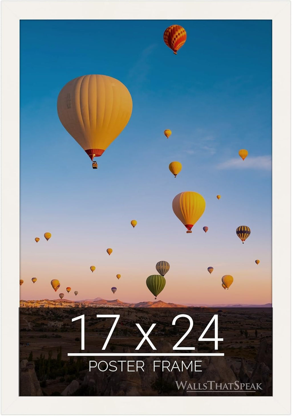 wallsthatspeak 17x24 White Picture Frame for Puzzles Posters Photos or Artwork