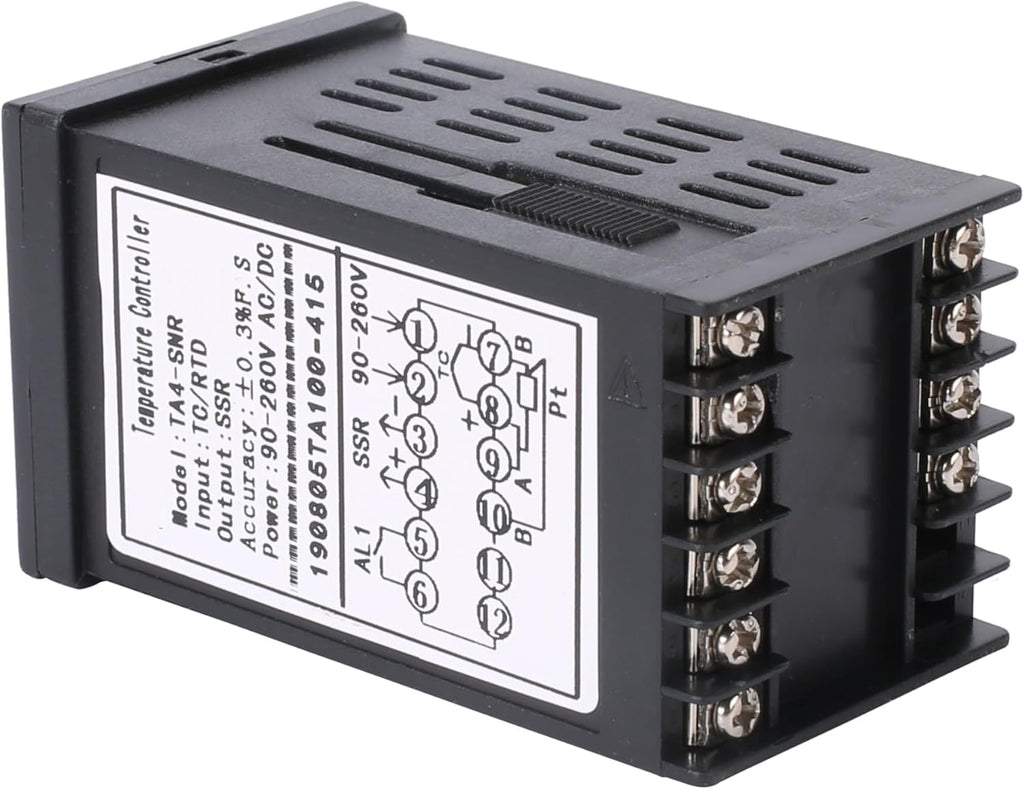 PID Temperature Controller Industrial Automation Control Meter Indicator, Jaybva High Voltage 100V to 240V PID Thermostat with K Thermocouple 25A SSR Fahrenheit and C Display Alarm Output TC RTD Input