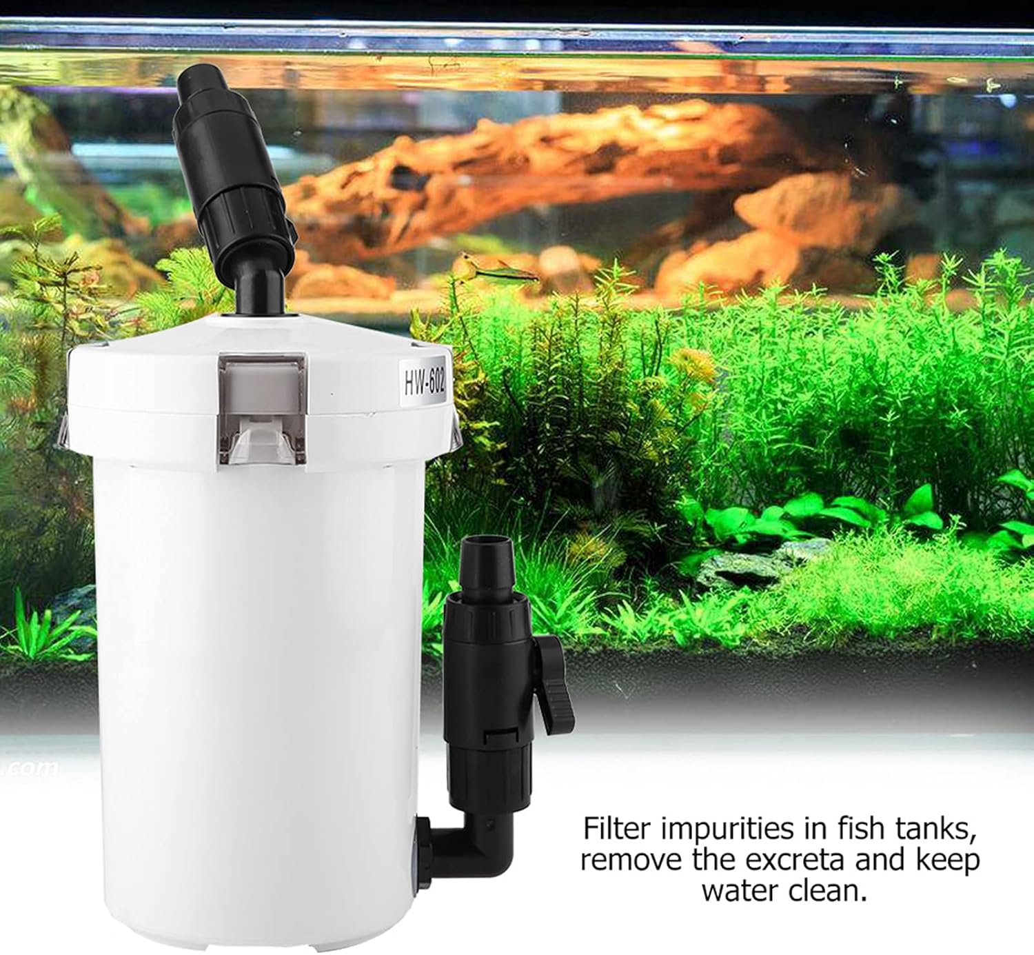 External Canister Filter, Aquarium Filter, Aquarium Fish Tank External Canister Filter with Pump Table Mute Filters Bucket