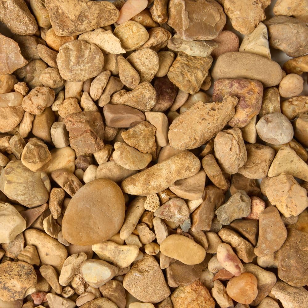 32 oz Jug Multicolor Tan Small River Rock, ½-1½ inch Size, for Indoor Outdoor Decor, vase Filler, Candles, Art, Crafts, Aquariums, Fairy Gardens, planters, tablescapes, terrariums