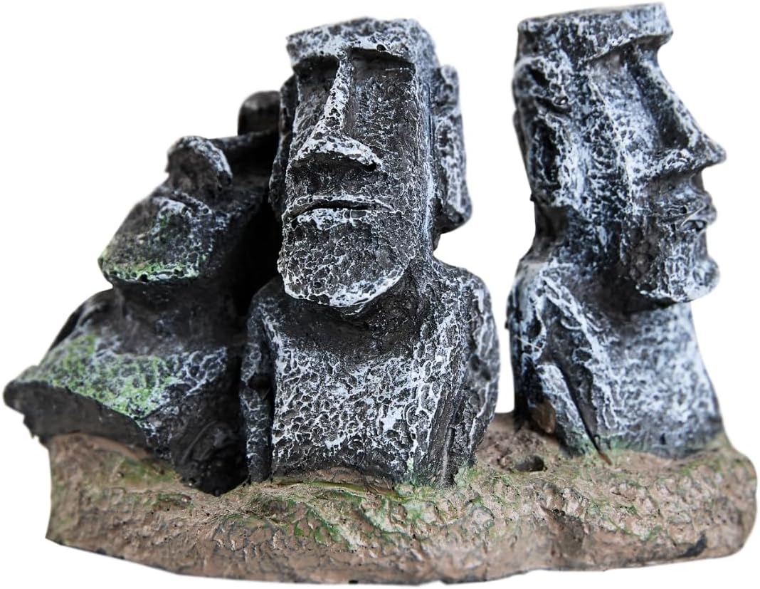 Easter Moai Statue Aquarium Decor – terrariums and Reptile Boxes Tabletop or Office Decoration