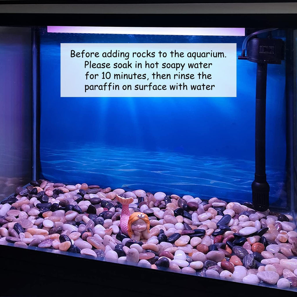 10 lbs Stones for Plants, 1-2 inch Polished Pebbles for Indoor Plants, Decorative River Rocks for Plants Vase Aquarium and Outdoor Garden Landscaping Rocks