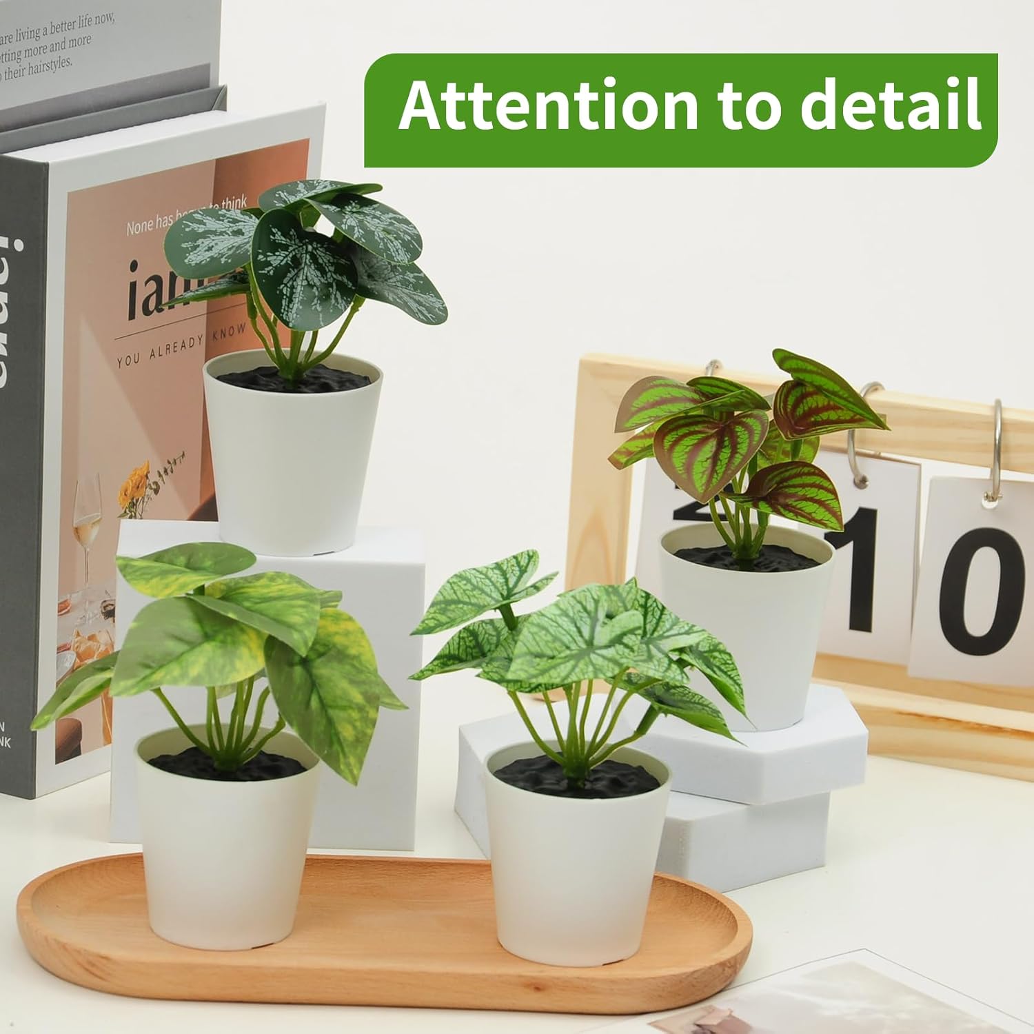 6 Pack Fake Plants for Room Decor,Mini Artificial Potted Plants for Home Office Living Kitchen Classroom Table Shelf Desk Farmhouse Bathroom Indoor Decor