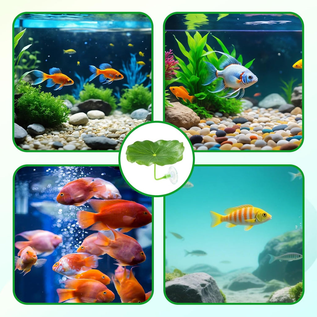 6 PCS Betta Fish Leaf Hammock - Soft Leaf Beds, Adjustable Plastic Bettas Bed Aquarium Decor, Betta-Fish Tank Decorations Plants Practical Resting Spot for Breeding, Hiding & Play