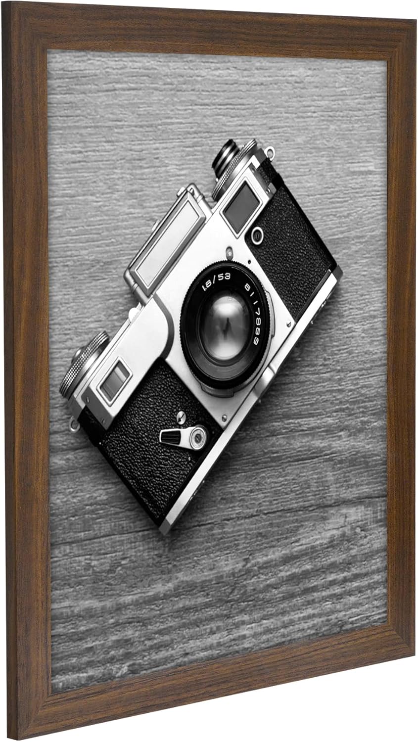 Americanflat 16x20 Picture Frame with Polished Plexiglass - Wide Picture Frames Made of Engineered Wood for Vertical or Horizontal Wall Display - Epic Collection - Mahogany