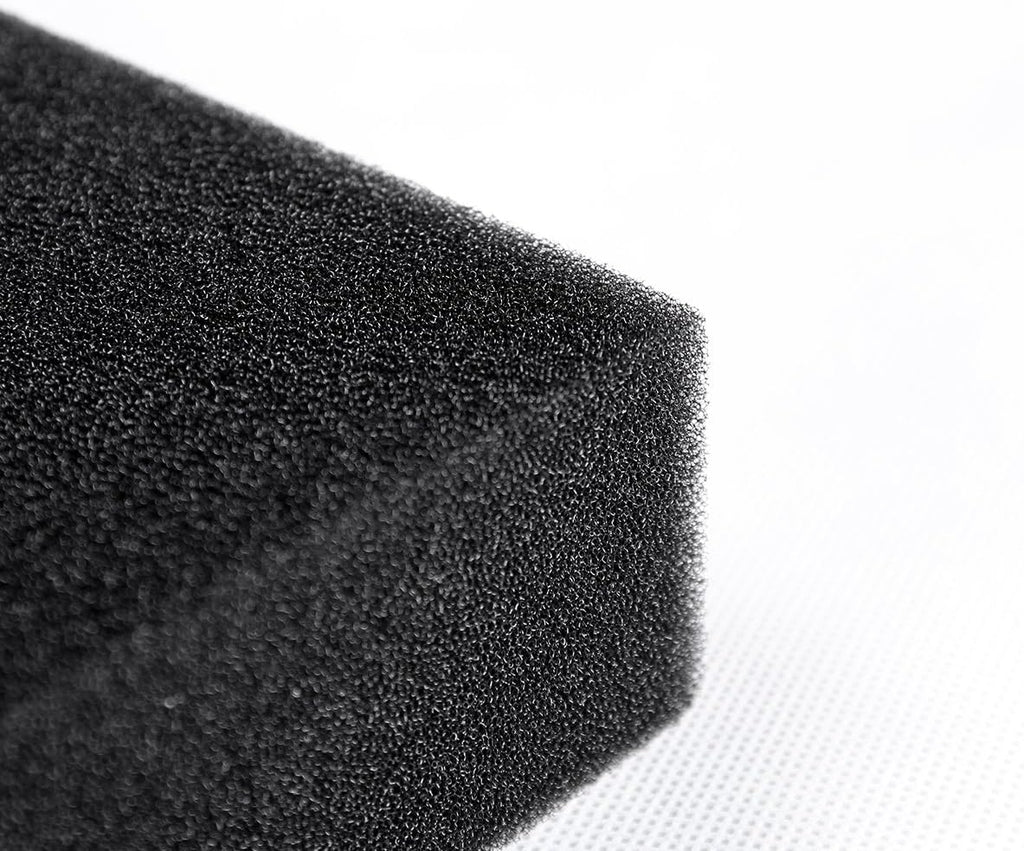 AQUANEAT Aquarium Filter Sponge Open Cell Foam Sheet Bio Sponge Filter Media Pad HMF Fish Tank Sump Divider (23" Lx 12.25" W x 2" H, Black)