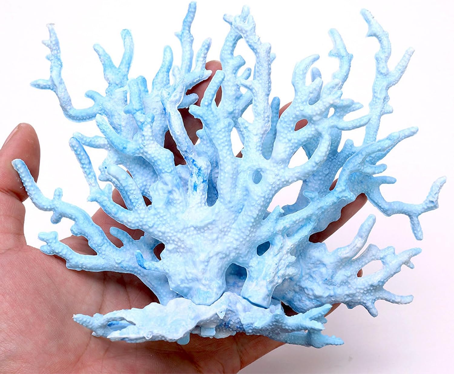 Besimple Artificial Aquarium Coral Ornament Plastic Fish Tank Plants Decoration for Aquarium Landscape (6.7”x5.5”x1.6”)
