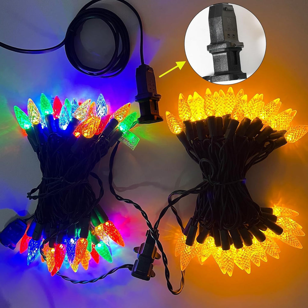 3 Pack Black Extension Cord 6 Feet Polarized Halloween Christmas Extension Cord 2 Prong with Polarized Plug for Connect/Extend Halloween Christmas Light, 5Amps, 120Volt, 432Watt (Total 18 Feet)