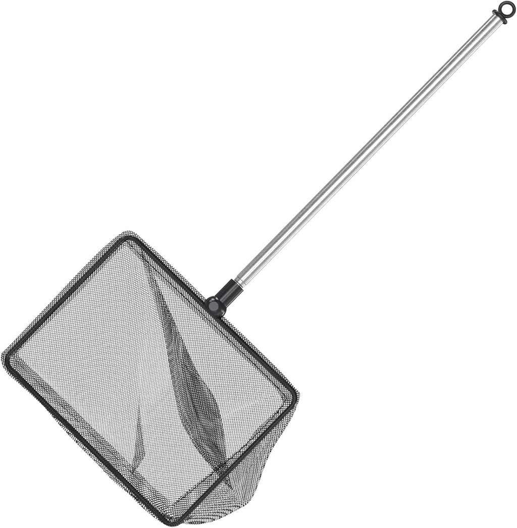 Pawfly Aquarium Fish Net with Extendable 9-24 Inch Long Handle for Betta Fish Tank Small Koi Pond and Pool