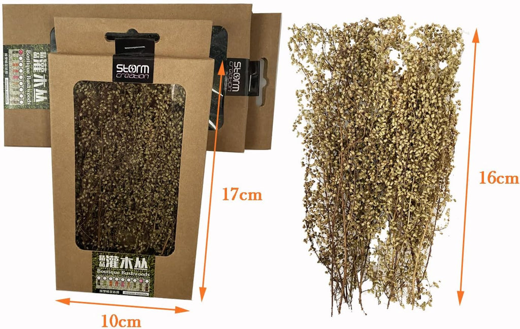 Cayway 2 Pack Miniature Shrubs Model Bushes 2 Color Long Shrub Vegetation Groups Model Grass Tufts for DIY Architecture Building Model Railway Train Diorama Garden Scenery Landscape Layout