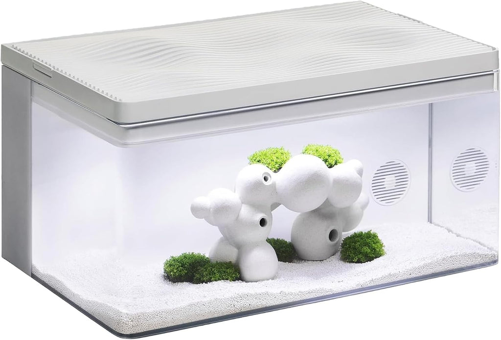 Harmony Aquarium Tank by Clairnara – All-in-One 8 Gallon Freshwater Fish Tank with LED Light, Quiet Pump, and Patented Filtration – iF Design Award Winner