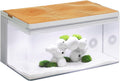 Harmony Aquarium Tank Deluxe by Clairnara – All-in-One 8 Gallon Freshwater Fish Tank with LED Light, Quiet Pump, Patented Filtration, and Special Wood Grain Toplid – iF Design Award Winner