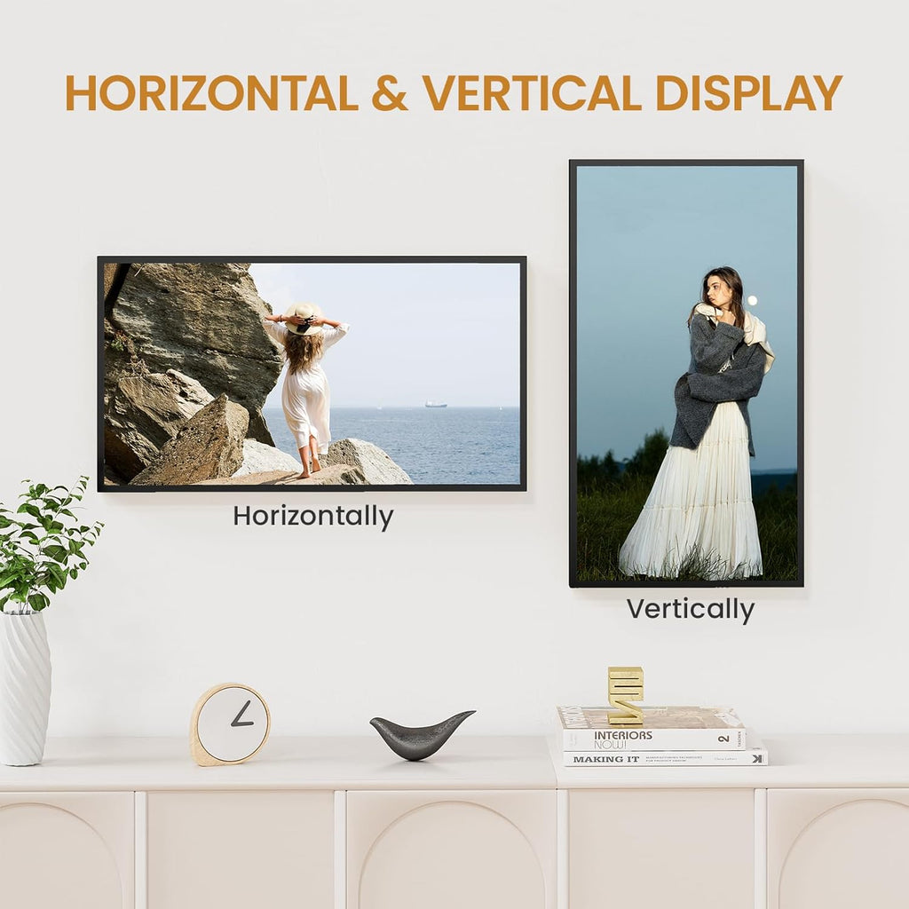 11x20 Aluminum Metal Picture Frame,Tempered Glass Black Photo Frame 11x20 for Family Photo,Posters,Art,Document to Wall Mount Horizontally or Vertically