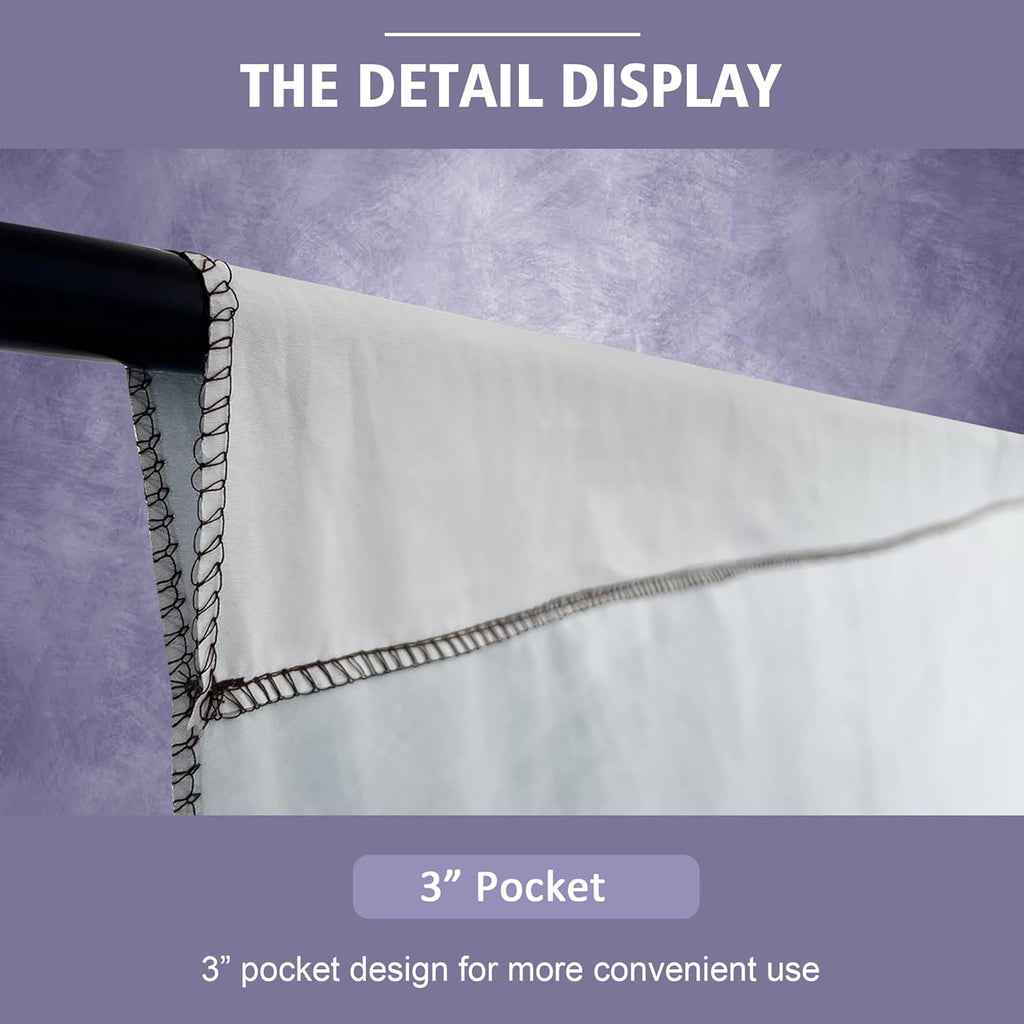 Abstract Professional Photography Backdrop for Portrait Photo Props Booth Background Photoshoot Studio with Polyester Fabric Roller Pocket on Top(8x10ft,Light Purple,No Stand)