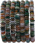 Natural Indian Agate Disk Stone Spacer Beads 6x2mm 38cm/str Flat Rondelle Loose Semi Gemstone Caps for Making Bracelets Necklace