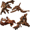 Tfwadmx Natural Driftwood for Aquarium Decor-4 Pieces 5-8" Assorted Driftwood,Fish Tank Drift Wood Decoration, Freshwater Wood Branches Ornament for Reptile Terrarium,Air Plants
