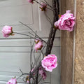 (2pcs) Flexible 118 inch Large Flexible Artificial Tree Fall Vines Twine Wood Branches with Peony Flowers Garland Twig Reptile Climbing Fake Plants for Wedding Arch Christmas Wall Door Hanging