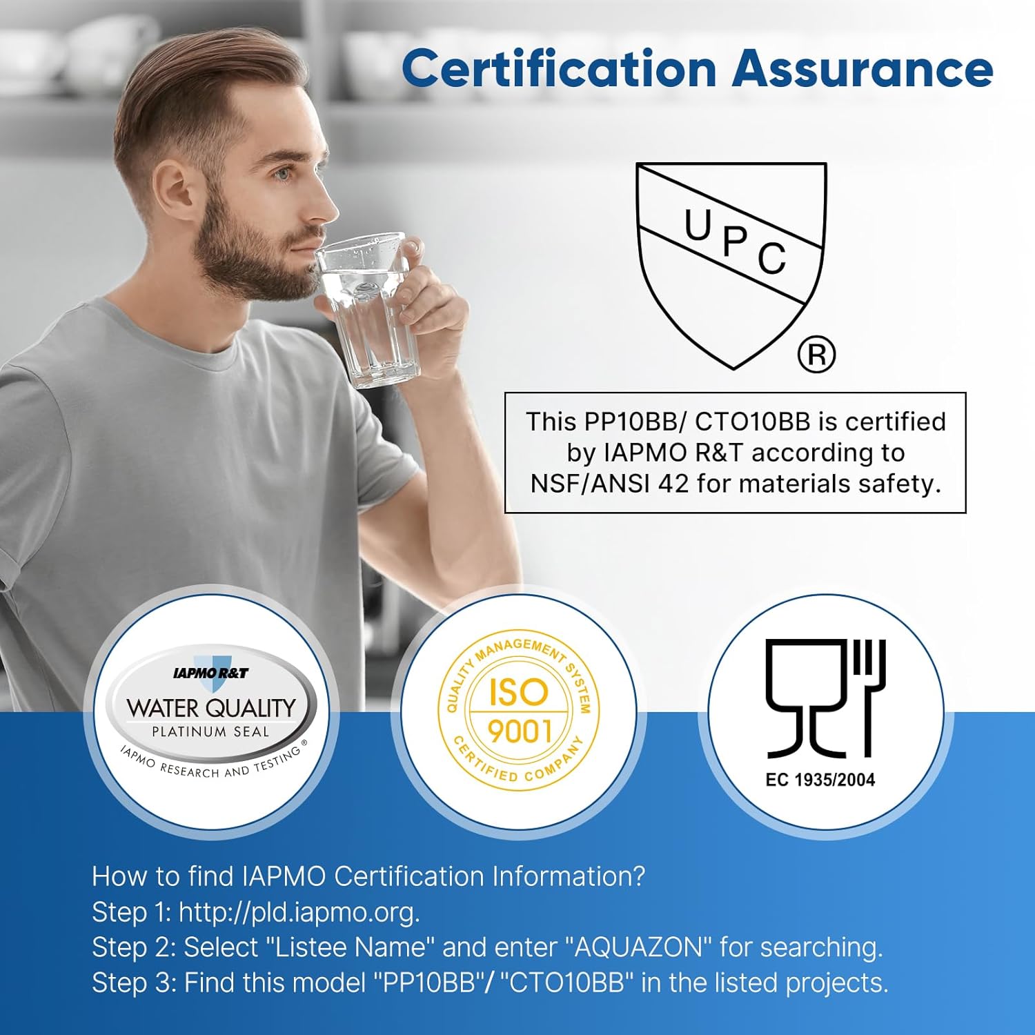 PUREPLUS 5 Micron 4.5"x10" Whole House Water Filter Combo, with Sediment and Activated Carbon Block Filter, Replacement for WGB21B, F2WGB21B, RFC-BBSA, HD-950, WFHD13001B, WFHDC8001, CB-BB-10, 1PACK