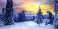 YongFoto Fish Tank Background - 48x18 inch Winter Snow Scene Aquarium Backdrop for Reptile Terrarium & Bearded Dragon Habitat