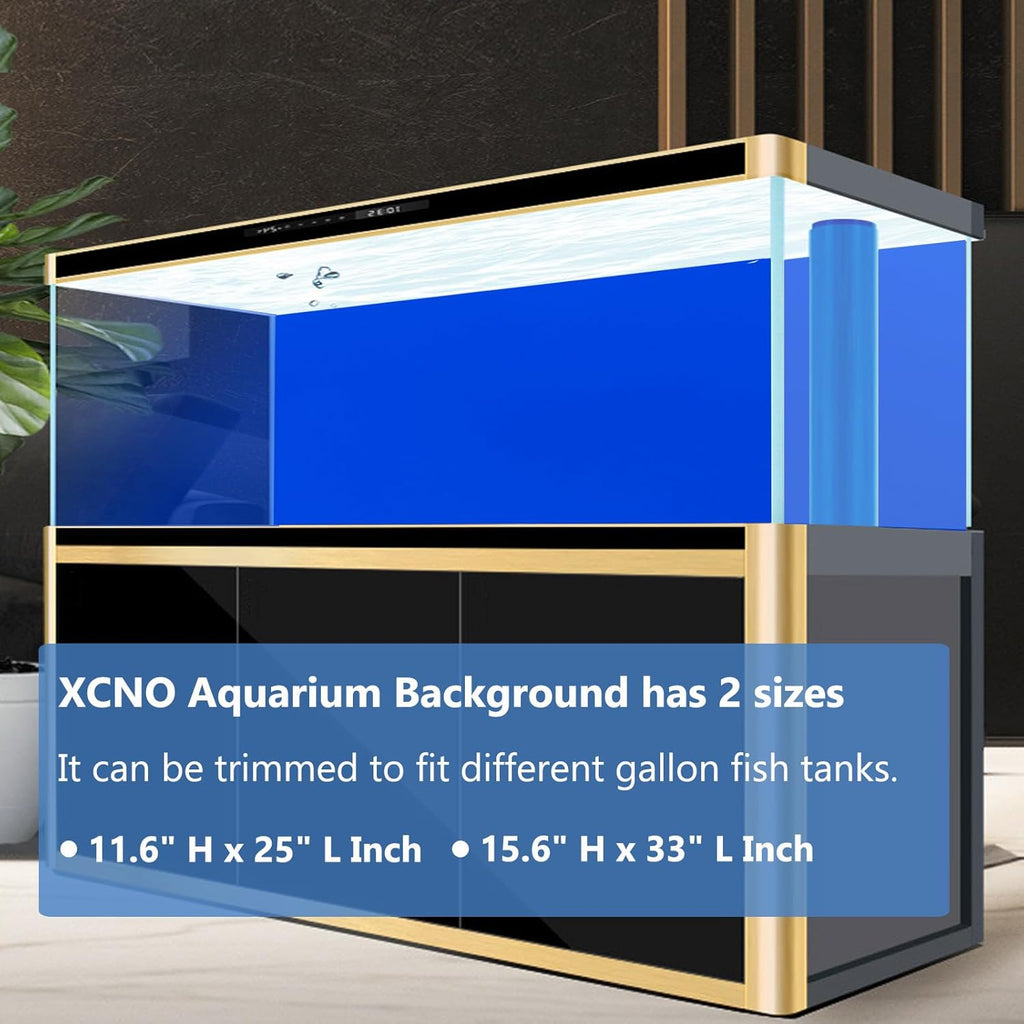 Blue Black Aquarium Background Poster Fish Tank Background Wallpaper Aquarium Backdrop Double-Sided Fish Tank Decorations Paper 12"x 25"