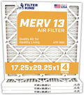 Filter King 17.25x29.25x1 Air Filter | 4-PACK | MERV 13 HVAC Pleated A/C Furnace Filters | MADE IN USA | Actual Size: 17.25 x 29.25 x .75"