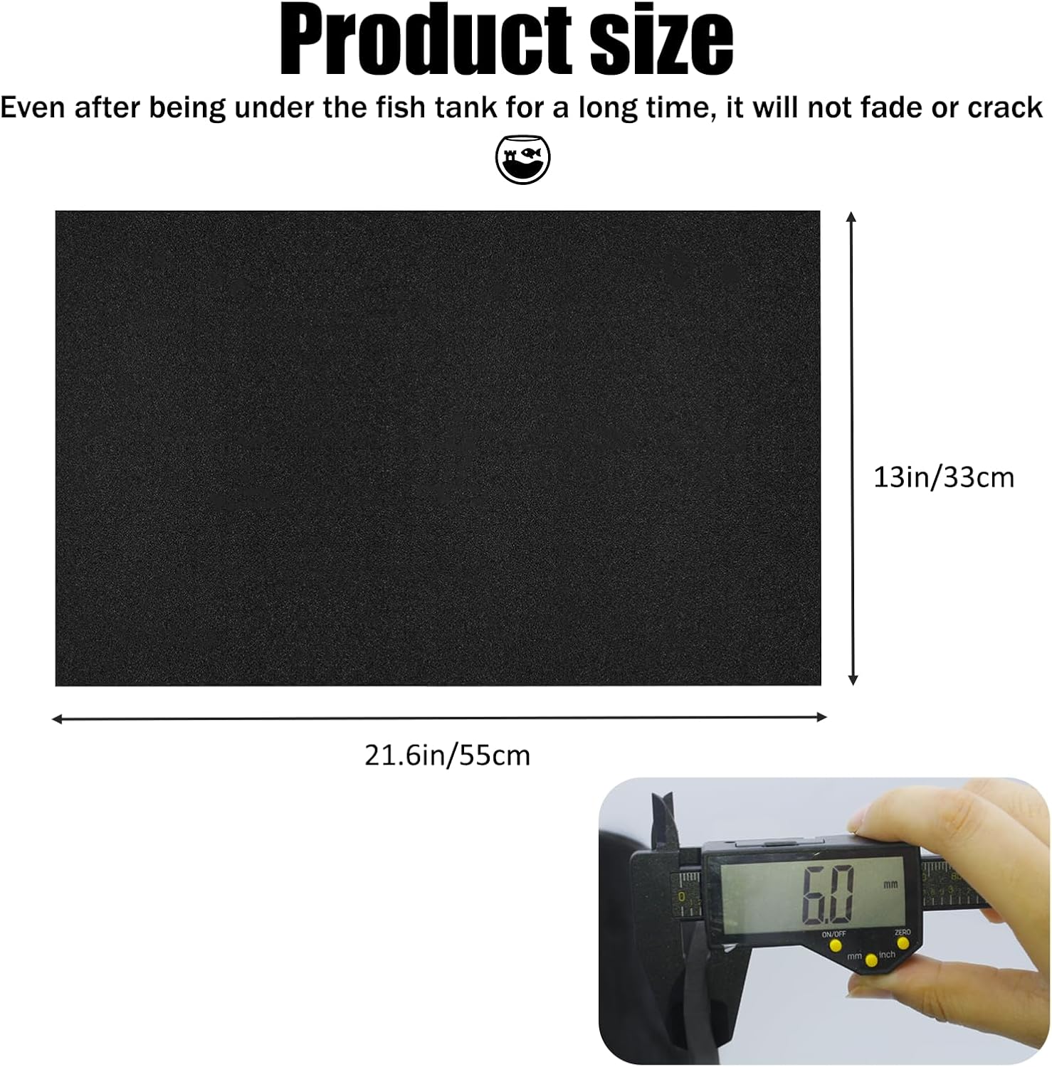 Aquarium Leveling Mat, 21.6 x 13Inch Aquarium Fish Self Leveling Mat for Under Tank, Waterproof Compressible Neoprene Mat, Neoprene Sponge Foam Rubber Sheet Roll Without Adhesive