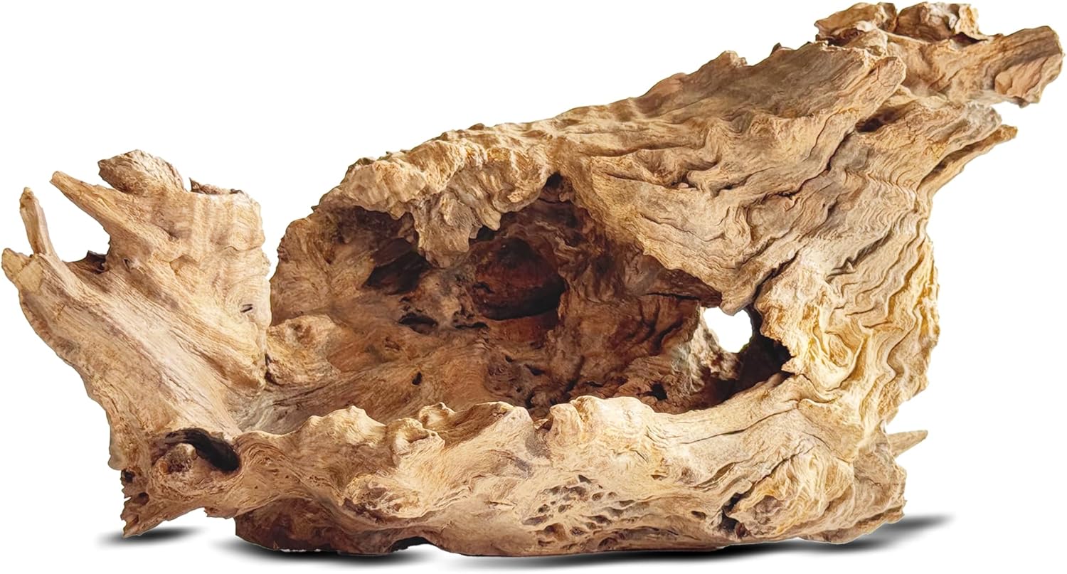 Natural Driftwood for Aquarium Decor,Reptile Habitat&Home DIY Decor,Naturally Unique Shapes Weathered Wood,Easy to Use (XL-(12-14 Inch/3.5-4.2 Lbs)-Pack of 1)