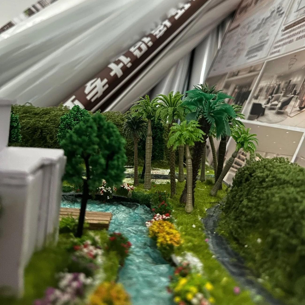 36pcs Palm Trees, Ho Scale Bushes, Plastic Trees for Projects 1.5-6 inch(3-16 cm), Miniature Trees